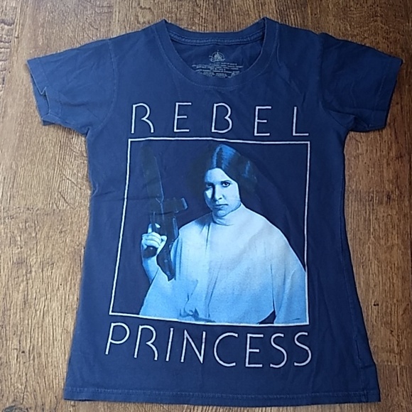 Disney Tops - Princess Leia Blue Short Sleeve T-SHIRT Top